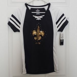 NFL New Orleans Saints Womens Polyester Tee NWT